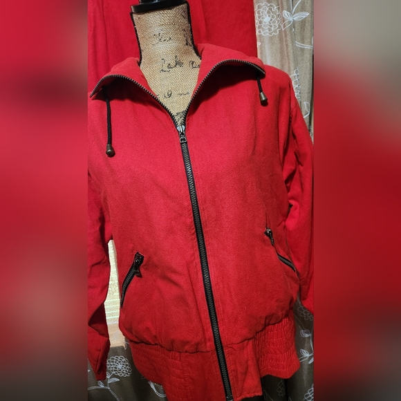 Attitudes by Susie Wyninger Vintage 80s  zip hoodie lined,+ pull up pants size 4 - Picture 8 of 12